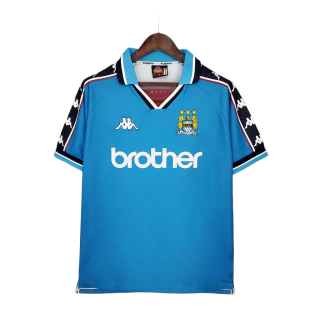 Camisa Retrô Manchester City Kappa 1997/98 Masculino Azul