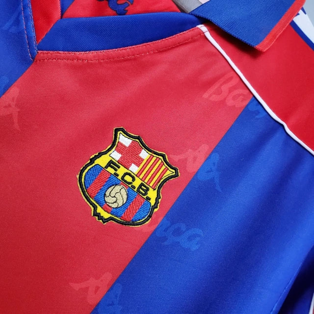 Camisa Barcelona Retrô 92/95 - Kappa - Azul e Grená