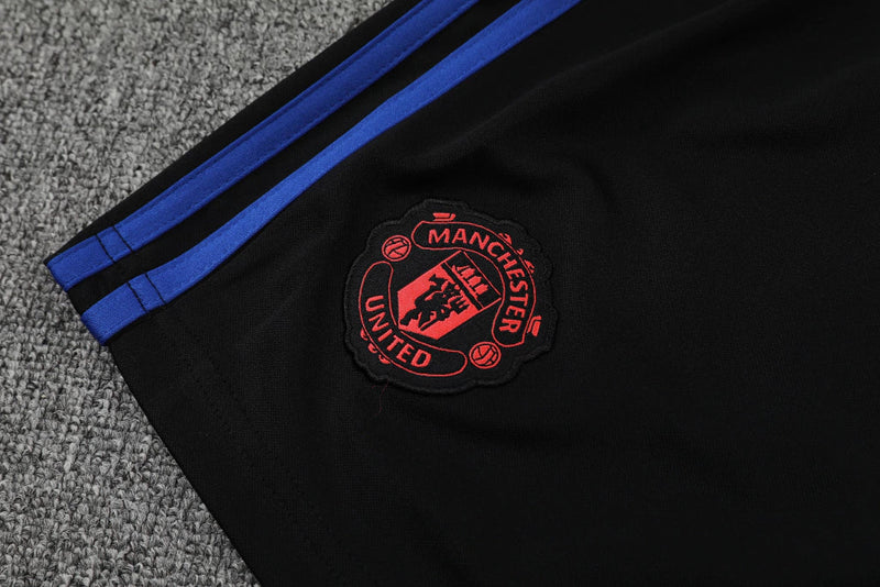 Conjunto Regata Manchester United Flames 21/22 Adidas - Preto