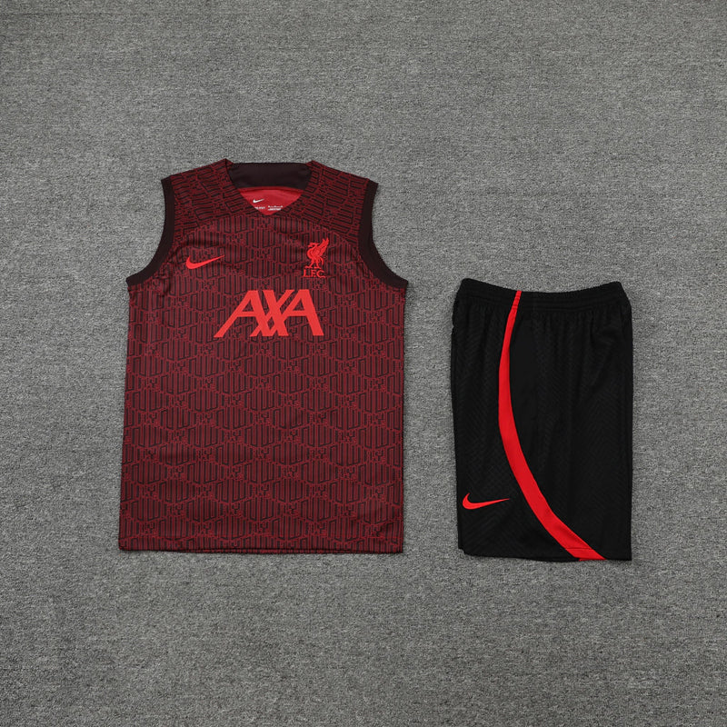 Conjunto Regata Liverpool 22/23 Nike - Vinho+Preto