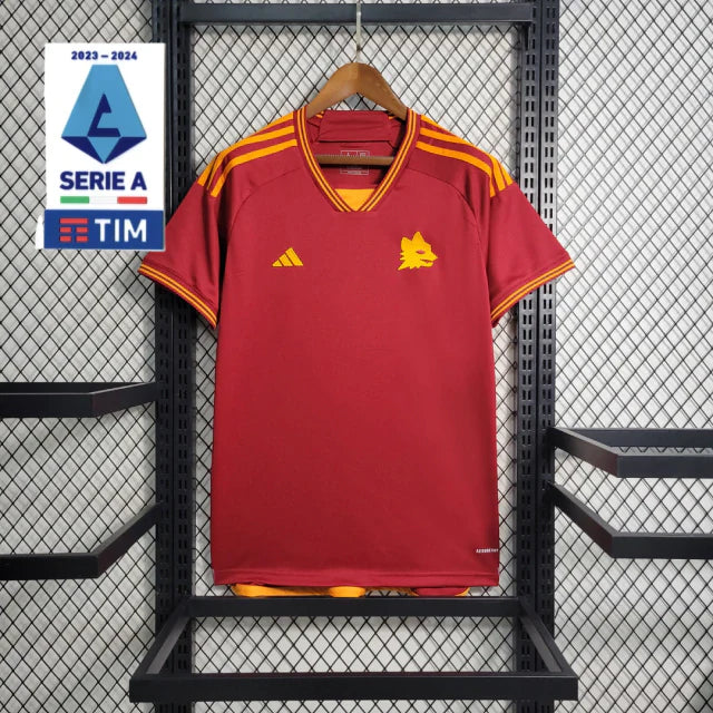 Camisa Roma I Home Adidas Torcedor 2023/24 Masculino Vermelho