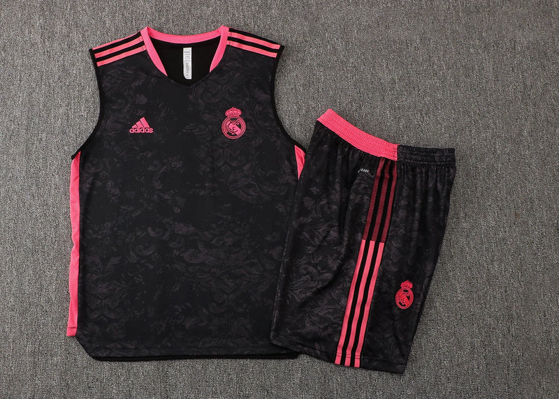 Conjunto Regata Real Madrid Training 2020/21 Adidas - Preto