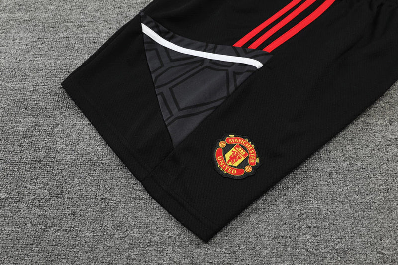 Conjunto Regata Manchester United 22/23 Adidas - Preto