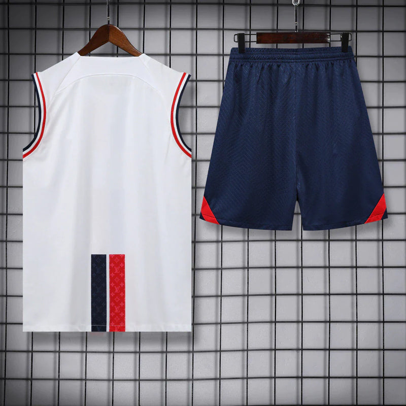 Conjunto Regata PSG 22/23 Jordan - Branco+Vermelho