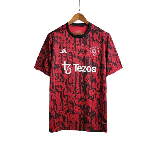 Camisa Manchester United Treino Adidas Torcedor 2023/24 Vermelho