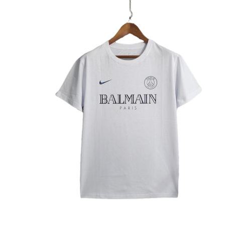 Camisa PSG x Balmain 2023/24 White Refletiva- Branco