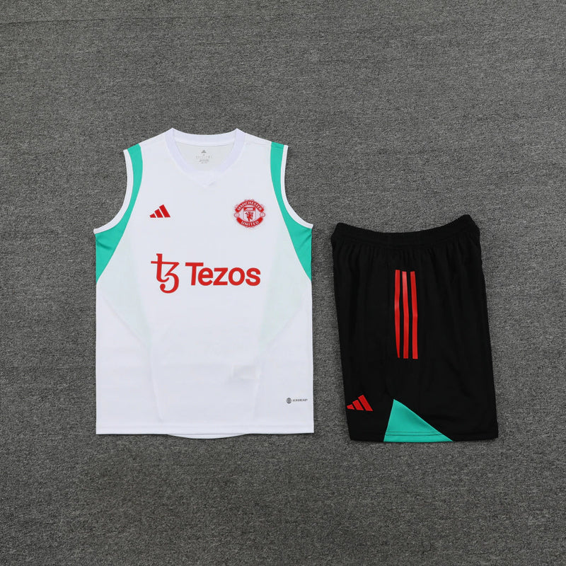 Conjunto Regata Manchester United 23/24 Adidas - Branco