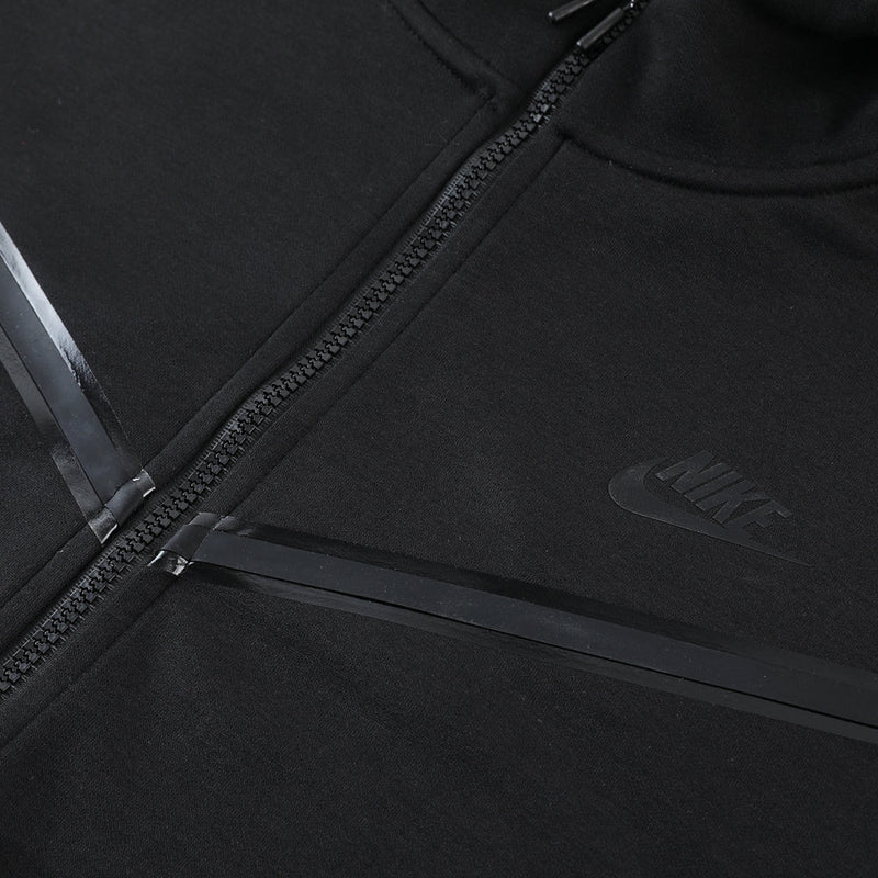 Conjunto Nike Tech Fleece All Black Zíper Longo