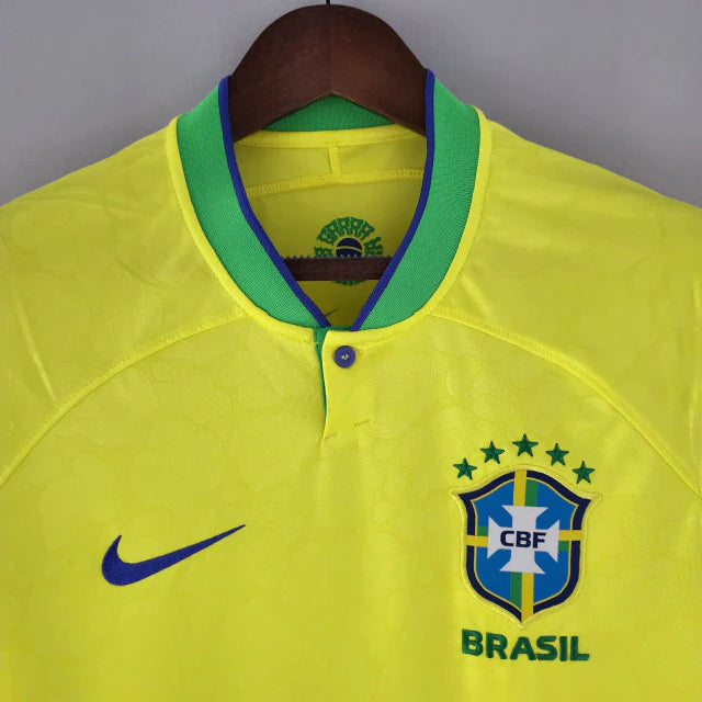 Camisa Brasil Home Nike Torcedor 2022/23 Masculino Amarelo