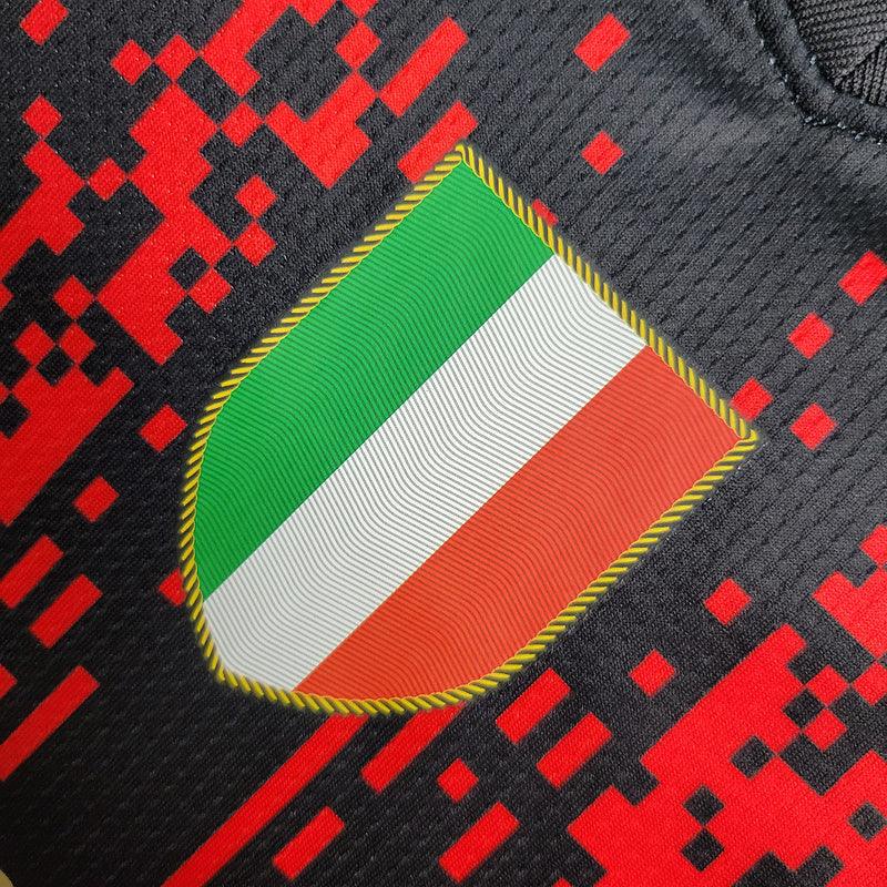 Kit Infantil Milan Away 23/24 - Puma - Preto e Vermelho