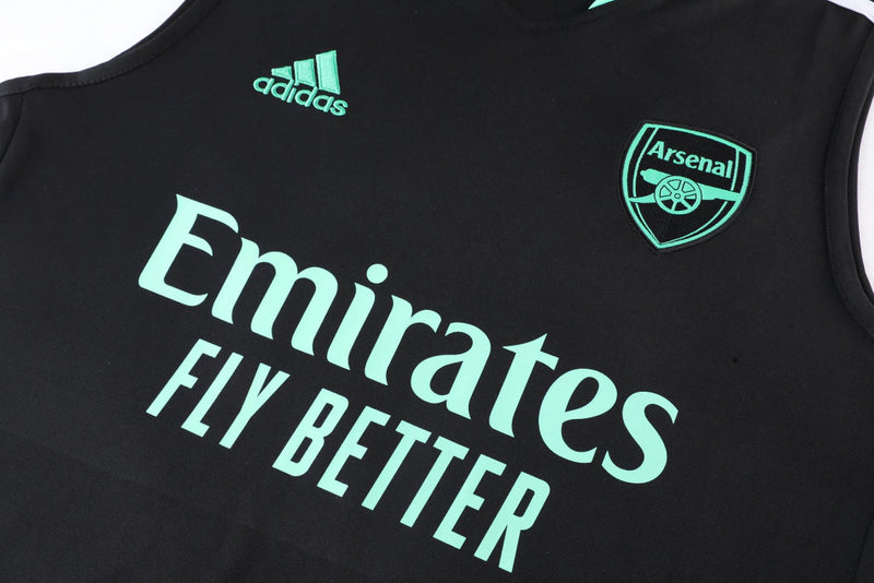 Conjunto Regata Arsenal Training 2022/23 Adidas - Preto