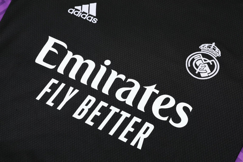 Conjunto Regata Real Madrid Training 2022/23 Adidas - Preto