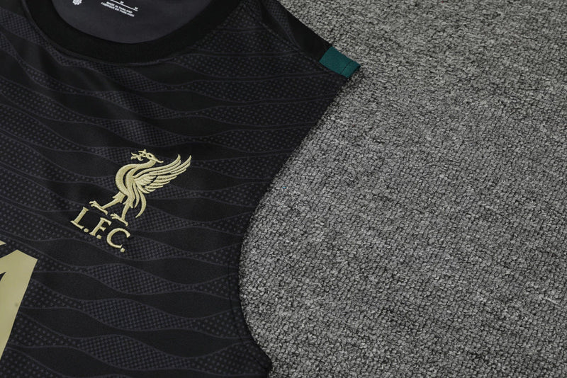 Conjunto Regata Liverpool 22/23 Nike - Preto+Dourado