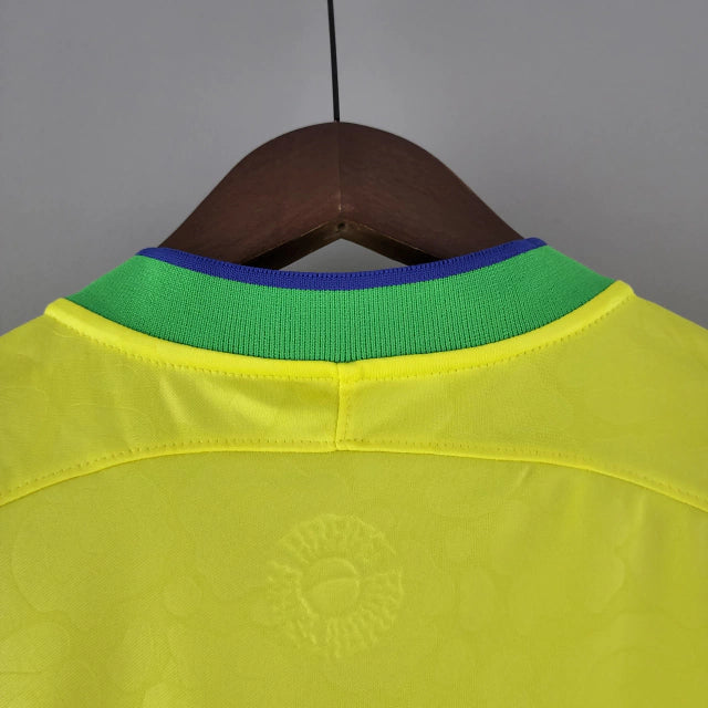 Camisa Brasil Home Nike Torcedor 2022/23 Masculino Amarelo