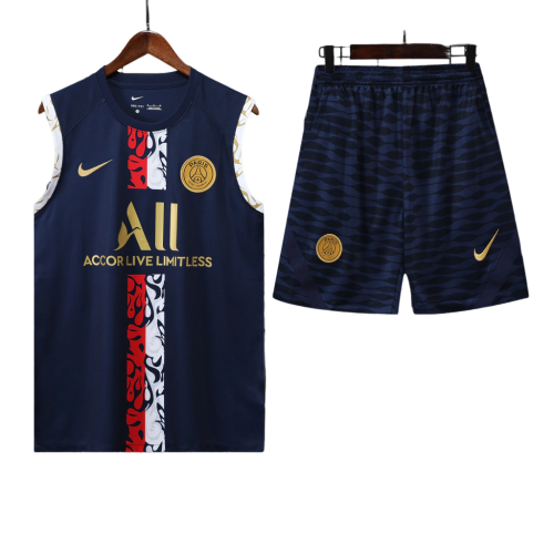 Conjunto Regata PSG 22/23 Nike - Azul+Dourado