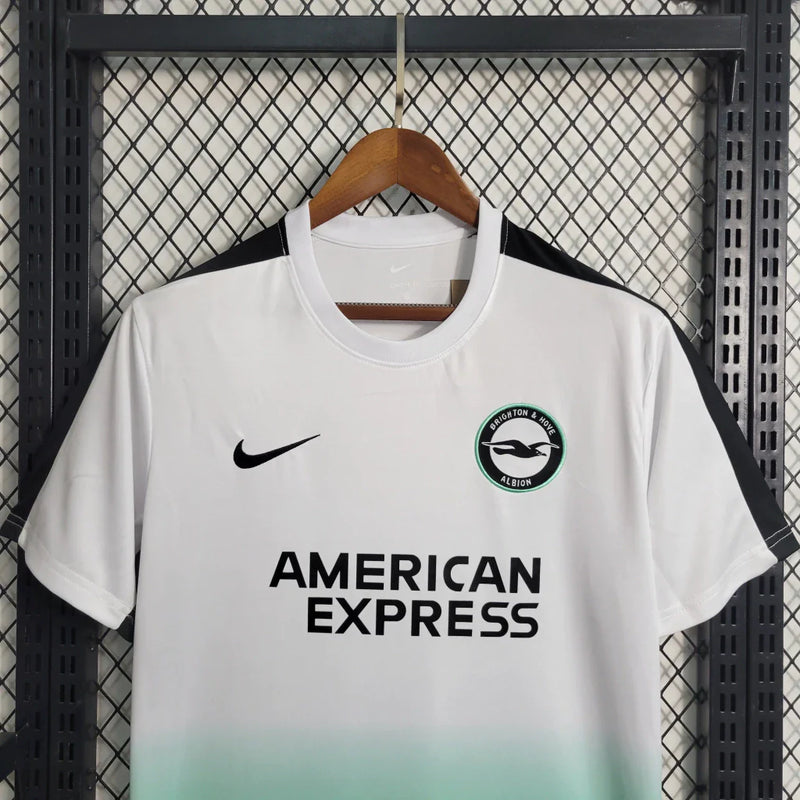 Camisa Brighton & Hove Albion 23/24 Torcedor- Branco e Verde