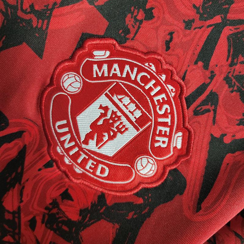 Camisa Manchester United Treino Adidas Torcedor 2023/24 Vermelho