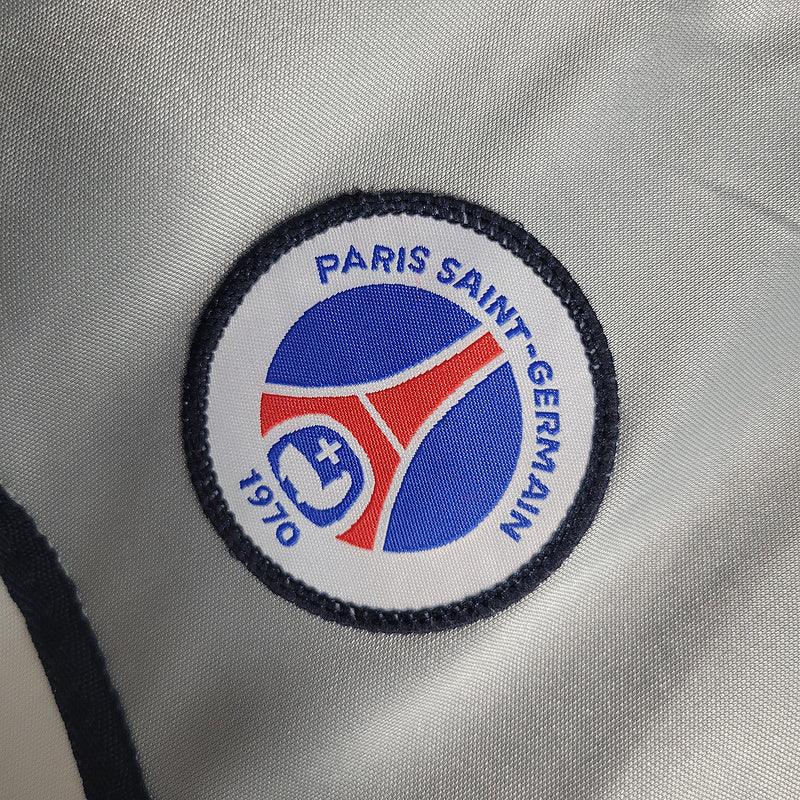 Camisa Retrô PSG Away Nike 2000/01 Masculino Cinza e Branco