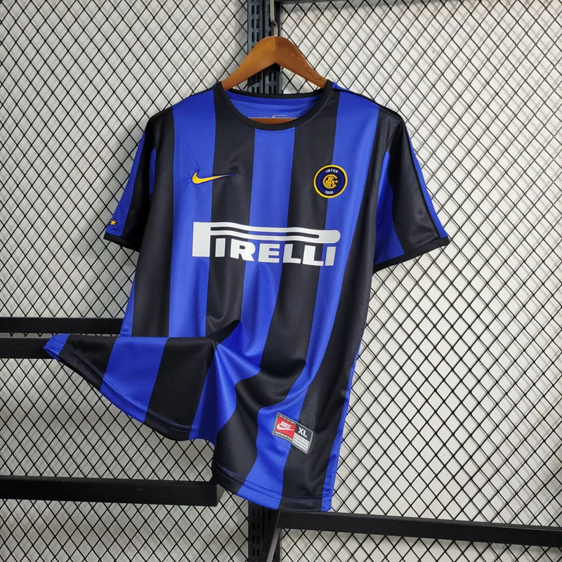 Camisa Retrô Inter de Milão I Nike 1999/00 Masculino Azul e Preto