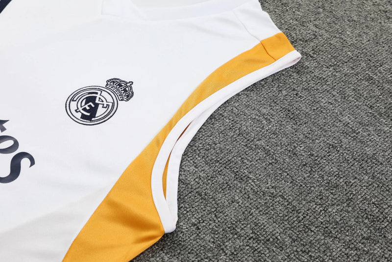 Conjunto Regata Real Madrid Training 2023/24 Adidas - Branco