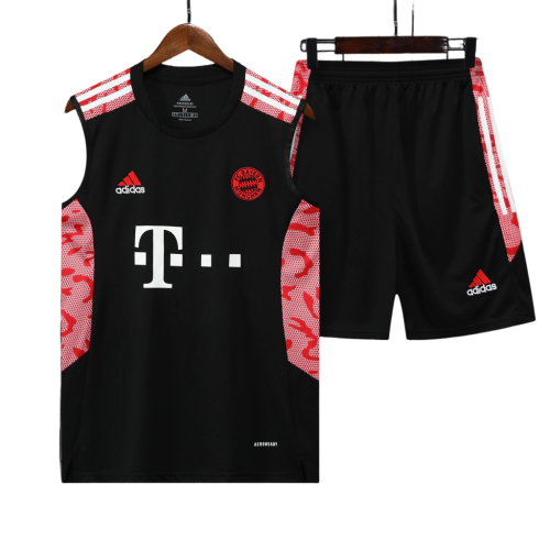 Conjunto Regata FC Bayern 22/23 Adidas - Preto+Vermelho