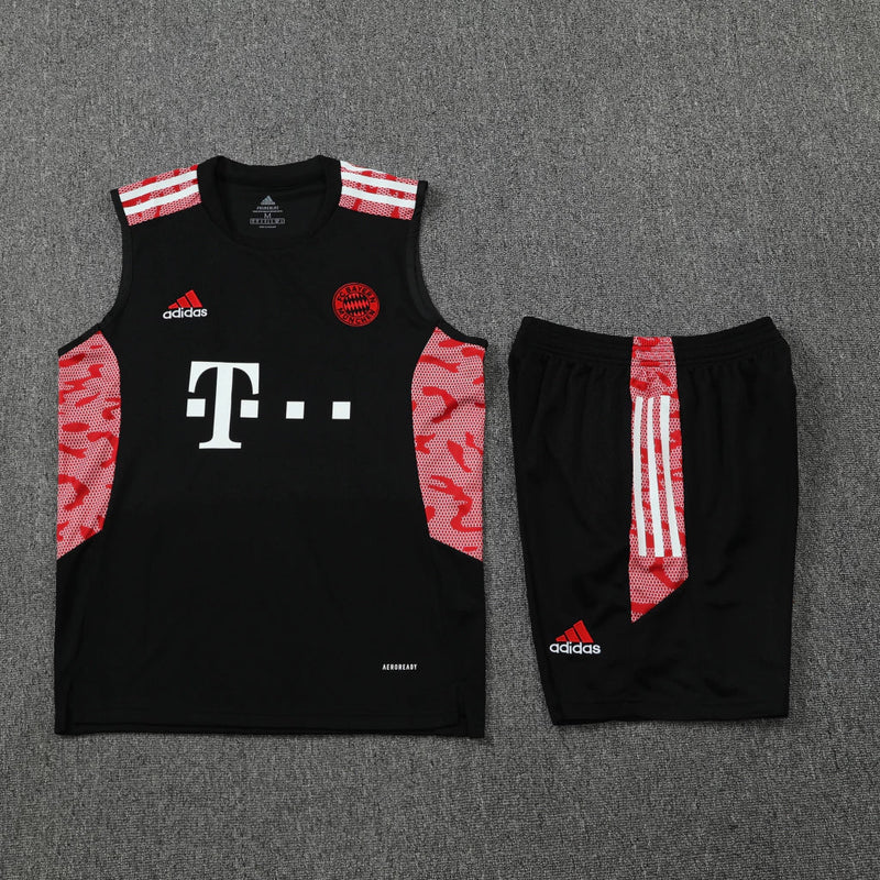 Conjunto Regata FC Bayern 22/23 Adidas - Preto+Vermelho