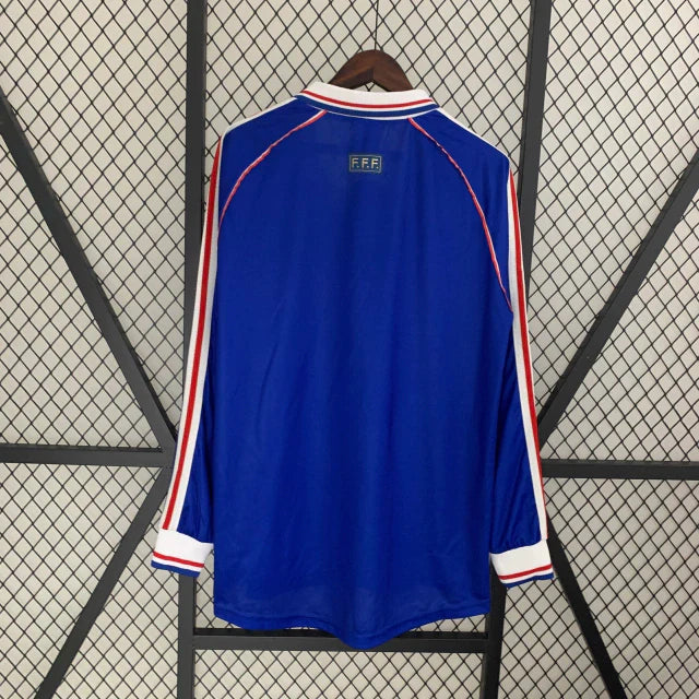 Camisa Retro Seleção França Manga Longa - 1998 Azul