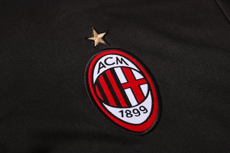 Conjunto de Treino Puma - AC Milan Zíper Longo - Preto