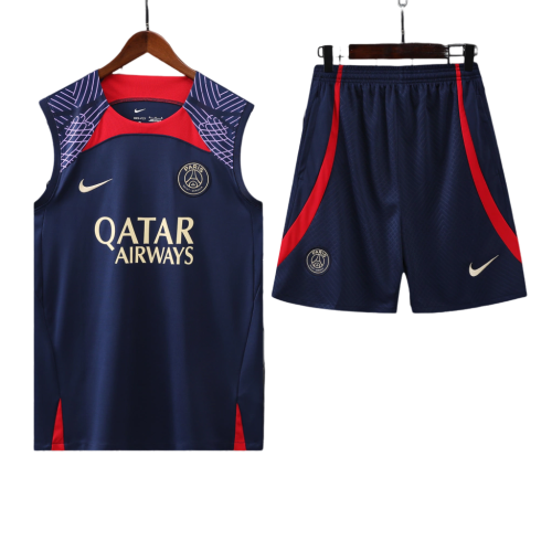 Conjunto Regata Paris Saint Germain 2023/24 Nike - Azul Escuro