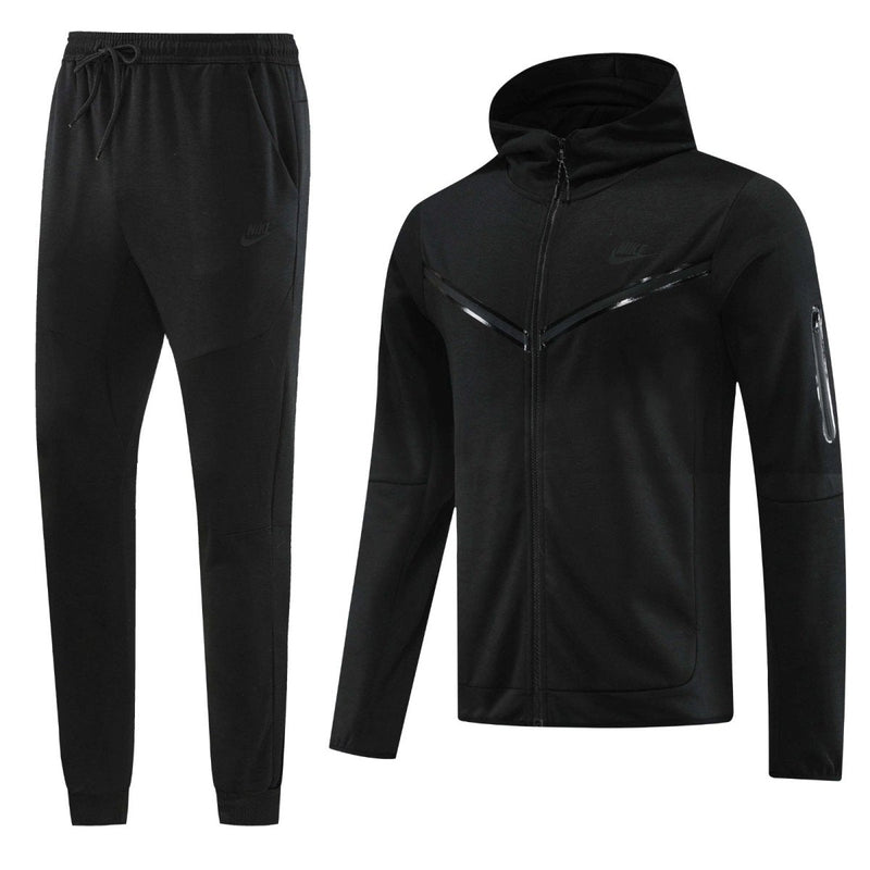 Conjunto Nike Tech Fleece All Black Zíper Longo