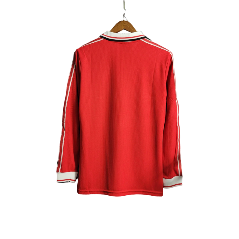 Camisa Manchester United Retrô Manga Longa Umbro 1998/99 Vermelha