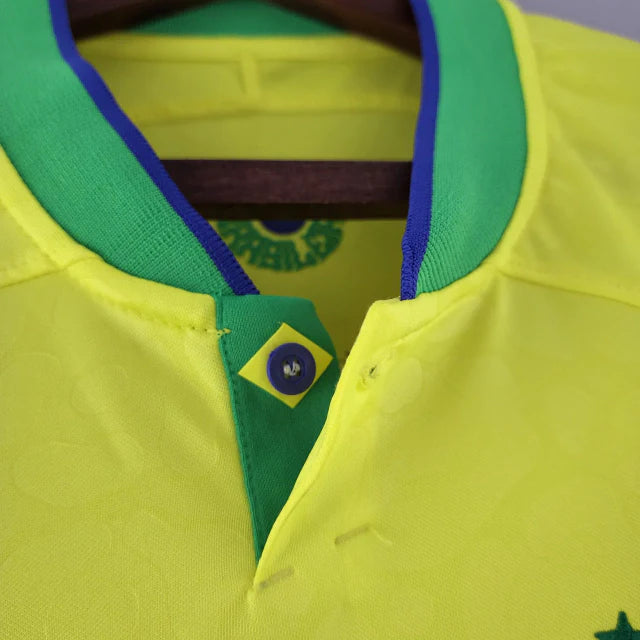 Camisa Brasil Home Nike Torcedor 2022/23 Masculino Amarelo