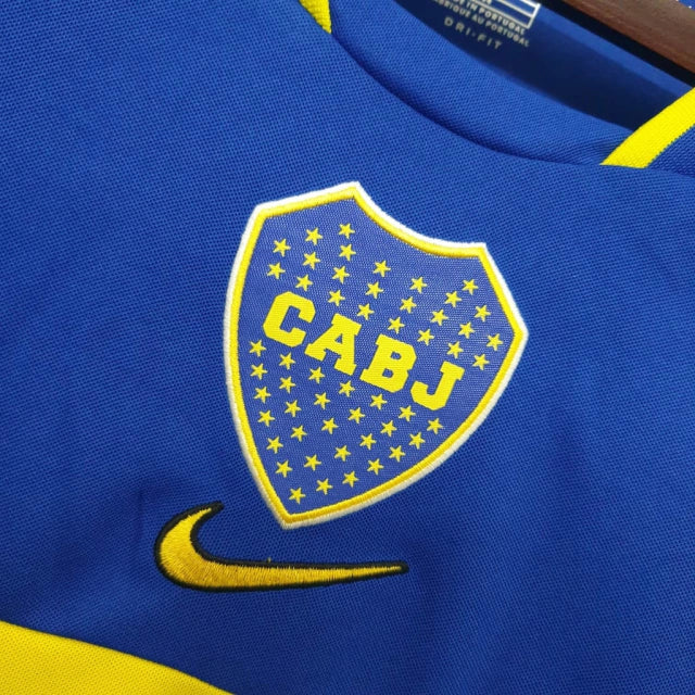 Camisa Boca Juniors Retrô 2002 Azul e Amarela - Nike