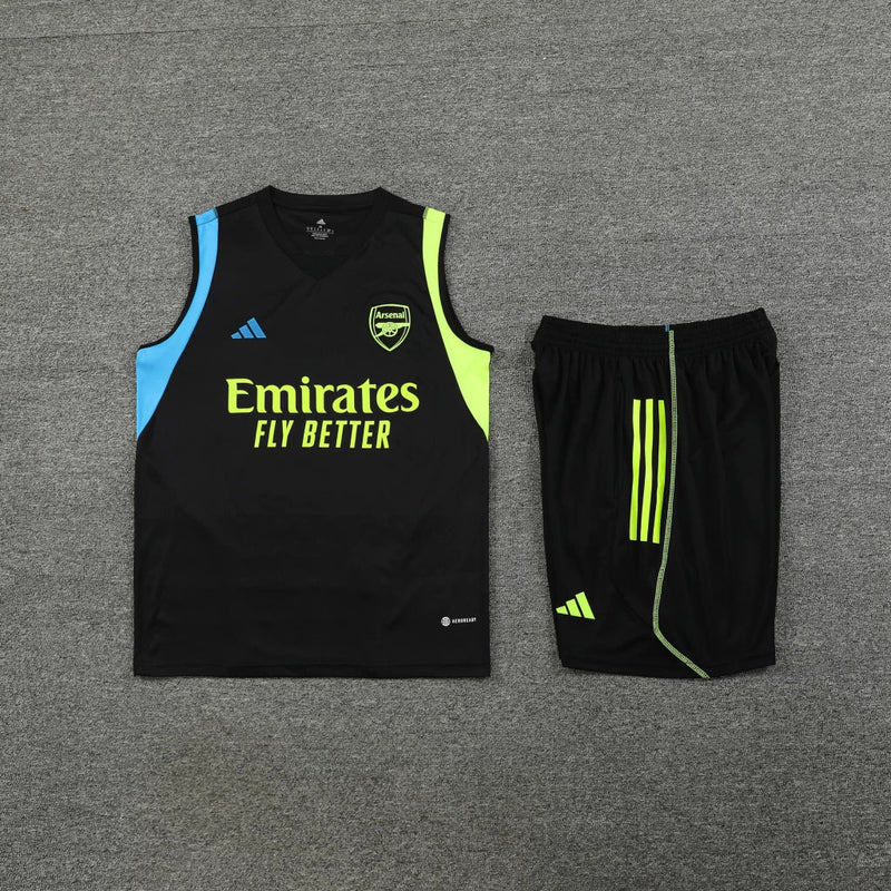 Conjunto Regata Arsenal Training 2023/24 Adidas - Preto