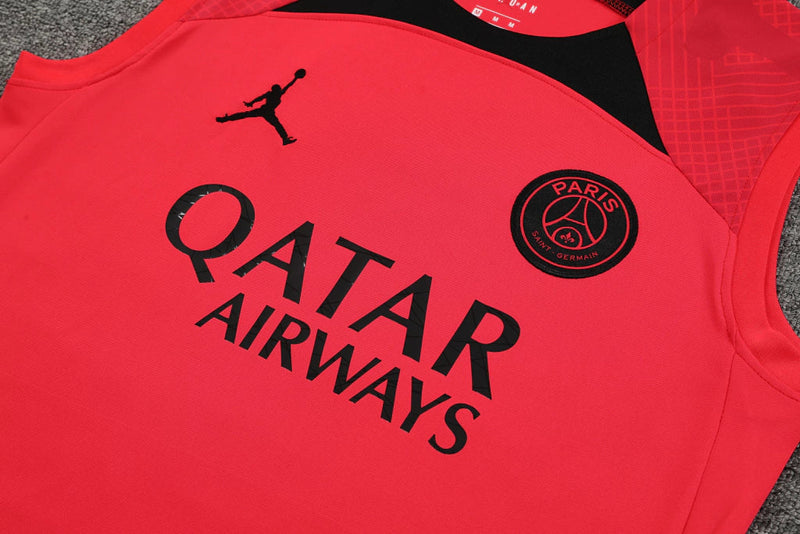 Conjunto Regata Paris Saint Germain Training 2022/23 Jordan - Vermelho