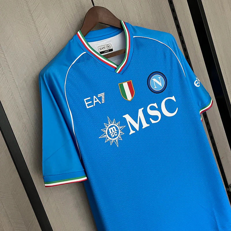 Camisa Napoli I Home 2023/24 Torcedor EA7 Masculino Azul