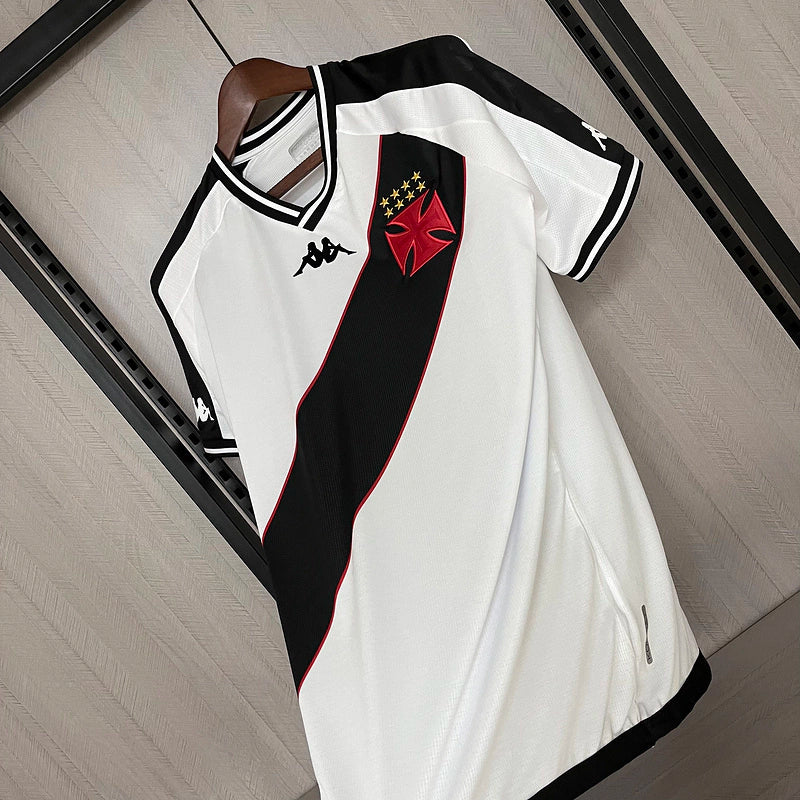 Camisa Vasco da Gama II Away 2024/25 Kappa Torcedor Masculino Branco e Preto