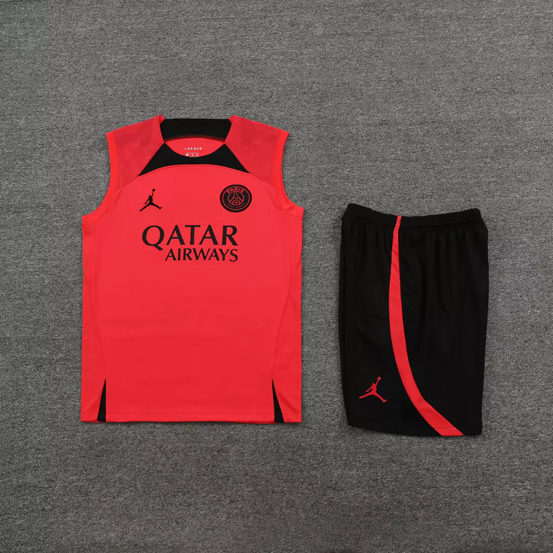 Conjunto Regata Paris Saint Germain Training 2022/23 Jordan - Vermelho