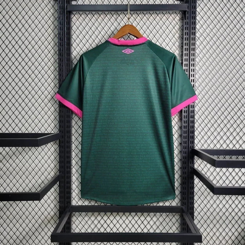 Camisa Fluminense III Third 2023/24 Umbro Torcedor Masculina Verde e Rosa