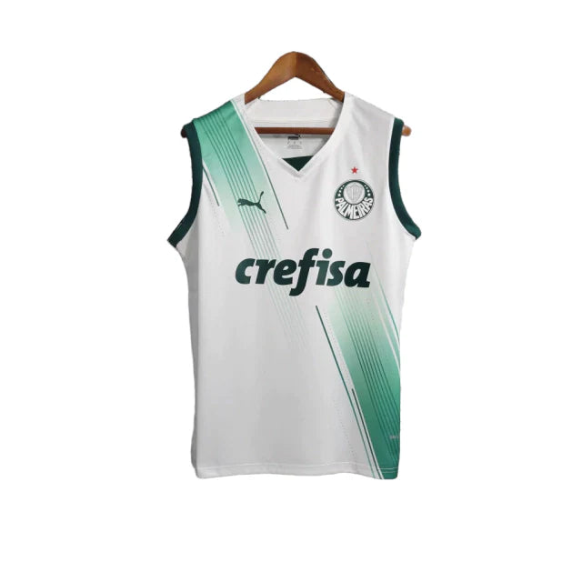 Camisa Palmeiras Away Regata 23/24 - Torcedor Puma Masculina - Branco