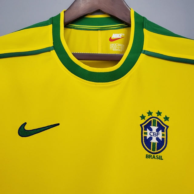 Camisa Retrô Seleção Brasileira I Home 1998/99 Nike Masculino Amarelo