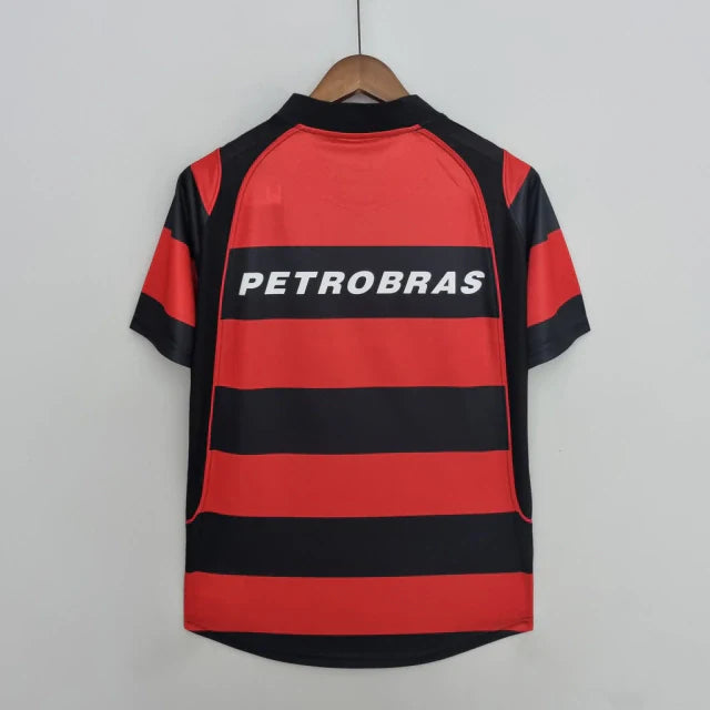 Camisa Retrô Flamengo I 2001/03 Masculina Torcedor Vermelha e Preta