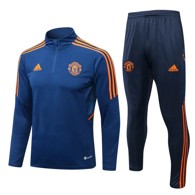 Conjunto Manchester United 23/24 Masculino Adidas - Azul