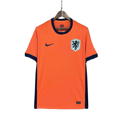 Camisa Holanda I Home Nike Torcedor 2024/25 Masculino Laranja