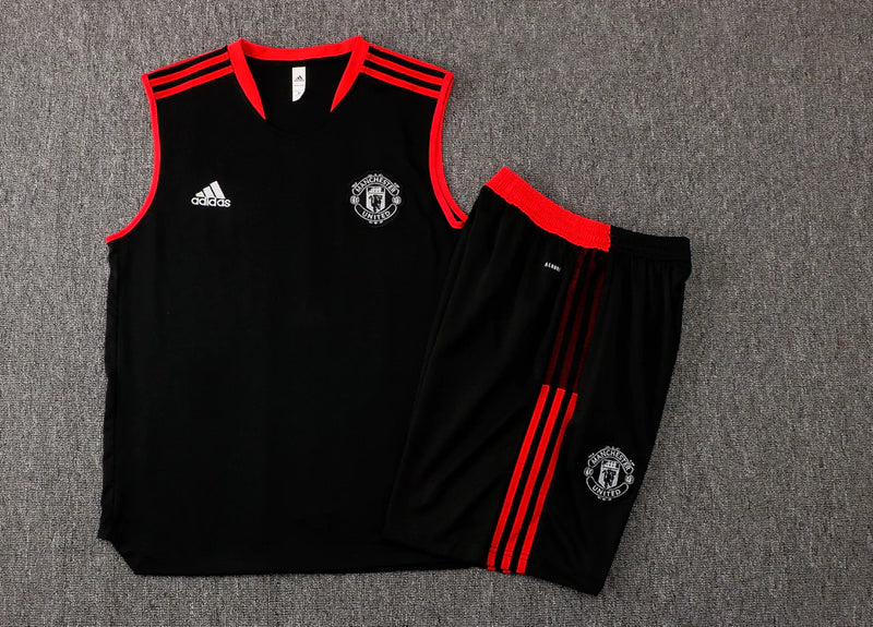 Conjunto Regata Manchester United - Preto+Vermelho