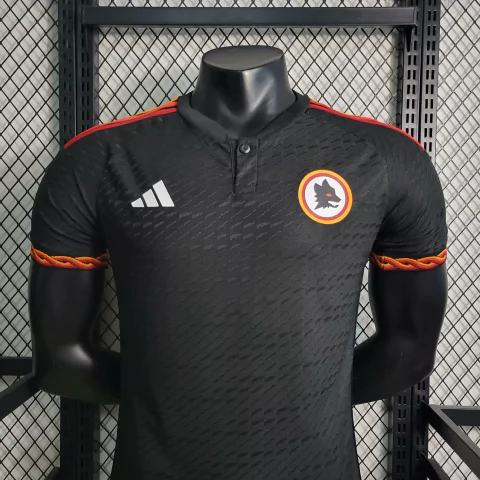 Camisa Roma III 23/24 Adidas Jogador Masculino Preto