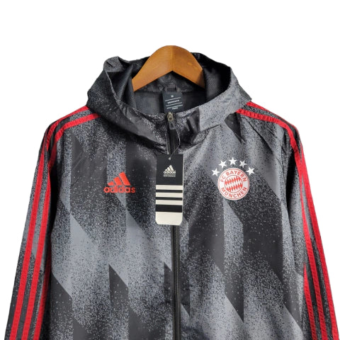 Jaqueta Corta-Vento Bayern de Munique 23/24 Masculino Adidas - Preto