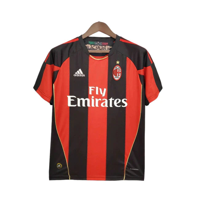 Camisa Milan Retrô 2010/2011 Vermelha e Preta - Adidas