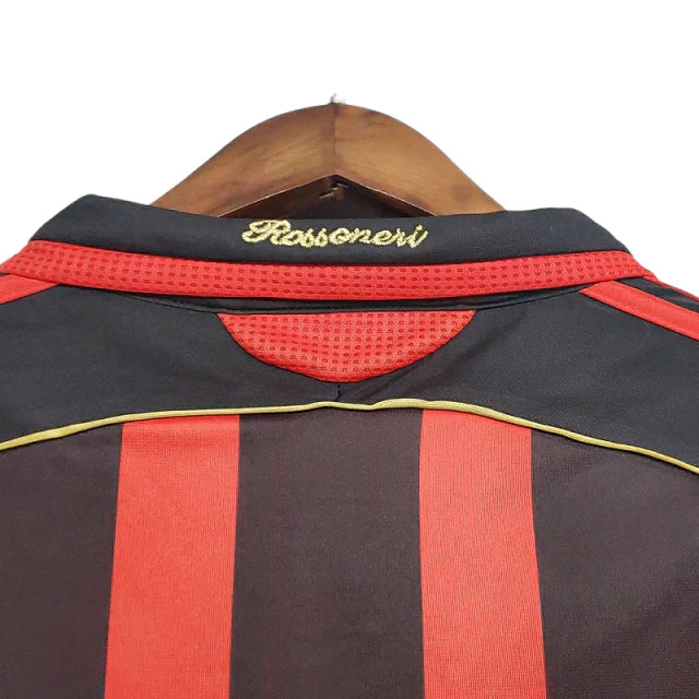 Camisa Retrô Milan I Home 2006/07 Masculino Vermelho e Preto