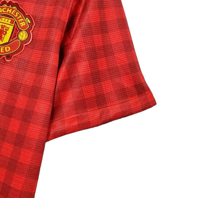 Camisa Manchester United Retrô 2012/2013 Vermelha Xadrez - Nike